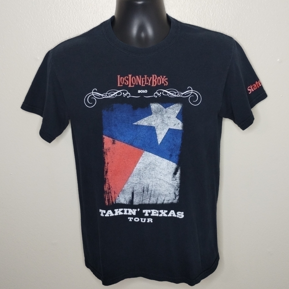 Los Lonely Boys Adult Small Band T-shirt Takin Texas Tour Concert Tee Black 2010